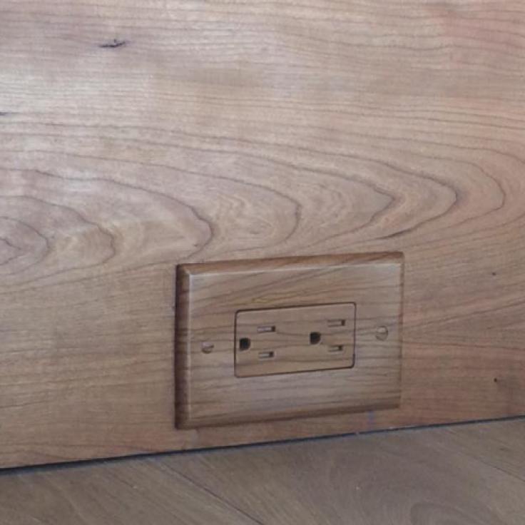 2 wood switchplate